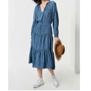 Urban Outfitters Paisley Blue Midi Dress